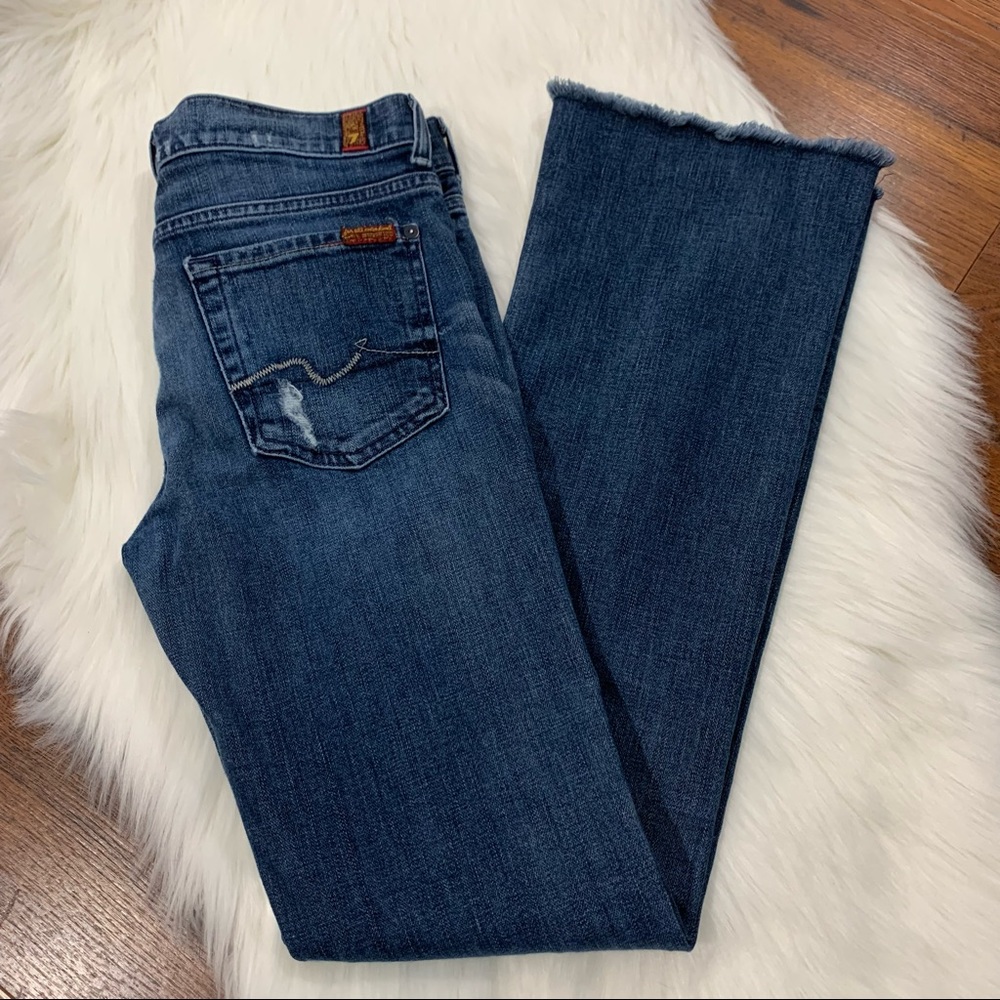 7 For All Mankind Bootcut w/ Raw Hem